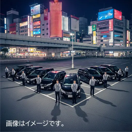 送迎車と運転手